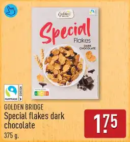 ALDI Golden Bridge Special flakes dark chocolate aanbieding