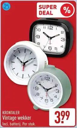 ALDI Krontaler Vintage Wekker aanbieding