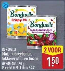 ALDI Bonduelle Maïs, Kidneybonen, Kikkererwten en Linzen aanbieding