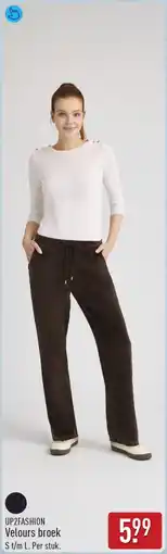 ALDI UP2FASHION Velours broek aanbieding