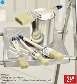 ALDI DECOCRAFT 4-delige verfkwastenset aanbieding