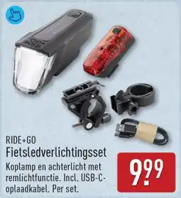 ALDI RIDE+GO Fietsledverlichtingsset aanbieding