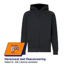 Action Herenvest met fleecevoering aanbieding