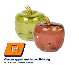 Action Glazen appel met ledverlichting aanbieding