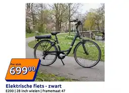 Action Elektrische fiets zwart aanbieding