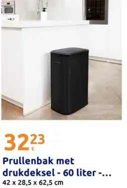 Action Prullenbak met drukdeksel aanbieding