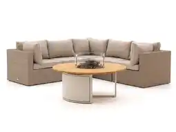 Kees Smit + 10% kassakorting | Forza Cecita/Cosiloft hoek loungeset met vuurtafel 6-delig aanbieding
