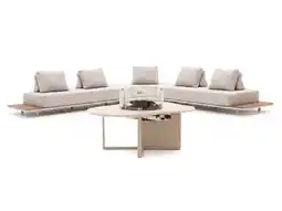 Kees Smit + 10% kassakorting | Bellagio San Lupo/Cosiloft Novi hoek loungeset met vuurtafel 4-delig aanbieding