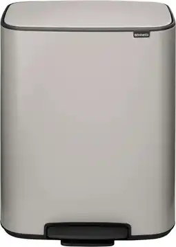 Coolblue Brabantia Bo Pedaalemmer 2 x 30 Liter Soft Grey aanbieding