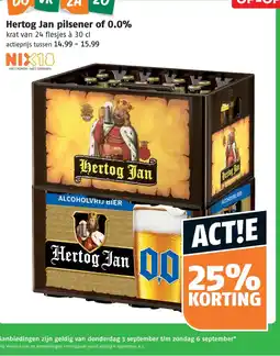 Poiesz Hertog Jan pilsener of 0.0% aanbieding