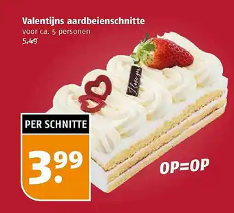 Poiesz Valentijns Aardbeienschnitte aanbieding