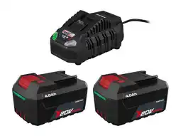 Lidl PARKSIDE Set van 2 accu's 20 V - 4 Ah en snellader - 4,5 A aanbieding