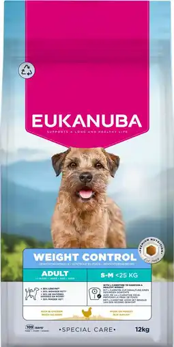 Pets Place Eukanuba Special Care Gewichtscontrole - Hondenbrokken - Kip 12 kg aanbieding