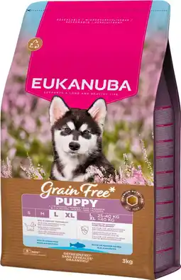 Pets Place Eukanuba Grain Free Puppy Large Breed - Hondenbrokken - Zeevis 3 kg aanbieding