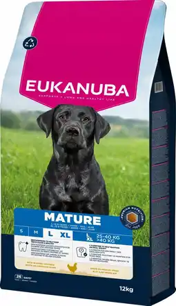 Pets Place Eukanuba Mature Large Breed - Hondenbrokken - Kip 12 kg aanbieding