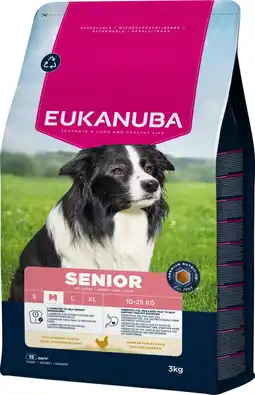 Pets Place Eukanuba Senior Medium Breed - Hondenbrokken - Kip 3 kg aanbieding