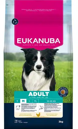 Pets Place Eukanuba Adult Medium Breed - Hondenbrokken - Kip 3 kg aanbieding