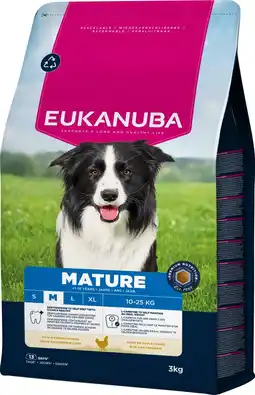 Pets Place Eukanuba Mature Medium Breed - Hondenbrokken - Kip 3 kg aanbieding
