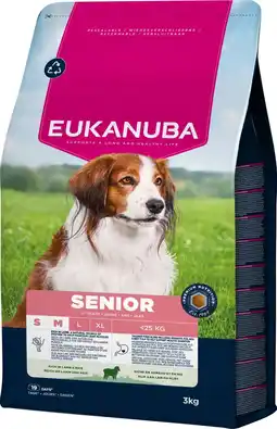 Pets Place Eukanuba Senior Small & Medium Breed - Hondenbrokken - Lam&Rijst 3 kg aanbieding