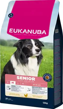 Pets Place Eukanuba Senior Medium Breed - Hondenbrokken - Kip 12 kg aanbieding