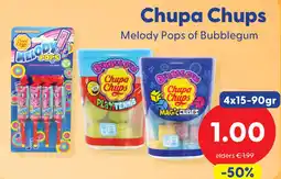 Die Grenze Chupa Chups Melody Pops of Bubblegum aanbieding