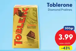 Die Grenze Toblerone Diamond Pralines aanbieding