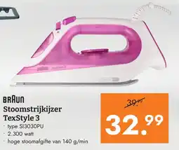 Blokker Braun Stoomstrijkijzer TexStyle 3 aanbieding