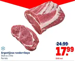 Makro Argentijnse runderribeye aanbieding
