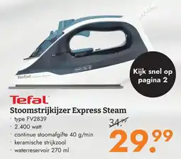 Blokker Tefal Stoomstrijkijzer Express Steam aanbieding