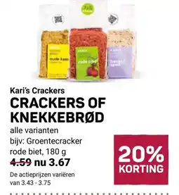 Ekoplaza Kari's Crackers aanbieding