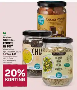 Ekoplaza Terrasana superfoods in pot aanbieding