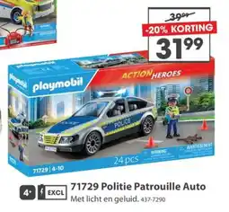 Top1Toys Playmobil Politie Patrouille Auto aanbieding