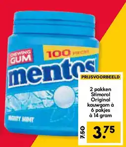MCD Supermarkt mentos chewing gum aanbieding