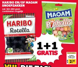 MCD Supermarkt Haribo en/of maoam snoepzakken aanbieding