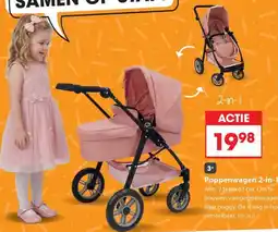 Top1Toys Poppenwagen 2-in-1 aanbieding