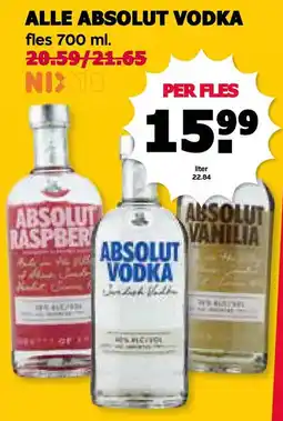 MCD Supermarkt alle absolut vodka aanbieding