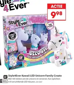 Top1Toys Style4Ever Kawaii LED Unicorn Family Create aanbieding