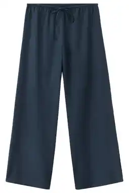Wehkamp MANGO TEEN linnen casual broek - donkerblauw aanbieding