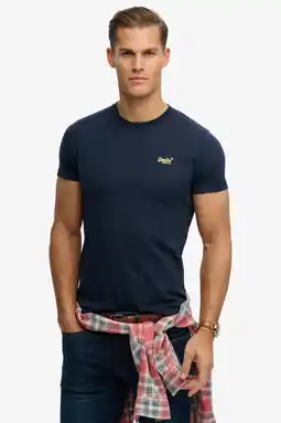 Wehkamp Superdry slim T-shirt donkerblauw aanbieding