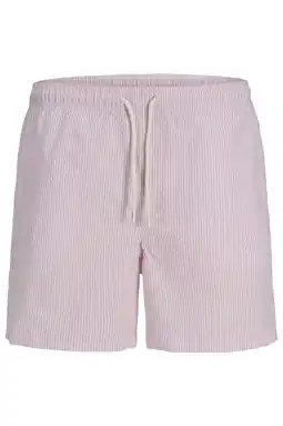 Wehkamp JACK & JONES PANTS STUDIO gestreepte zwemshort roze aanbieding