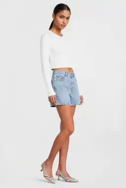 Wehkamp Lois regularwaist short light blue denim aanbieding
