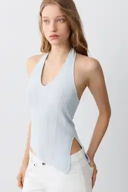 Wehkamp MANGO TEEN gehaakte top - zilver aanbieding