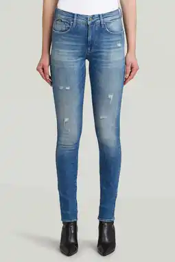 Wehkamp G-STAR highwaist skinny jeans medium blue denimn aanbieding