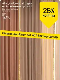 Leen Bakker Alle gordijnen, vitrages en inbetweens op maat aanbieding