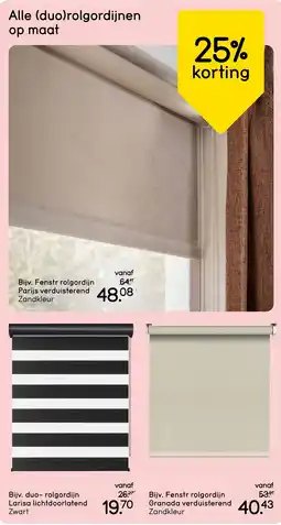 Leen Bakker Alle (duo)rolgordijnen op maat aanbieding
