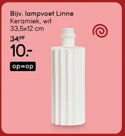 Leen Bakker lampvoet Linne aanbieding