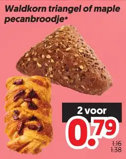 Dekamarkt Waldkorn triangel of maple pecanbroodje aanbieding