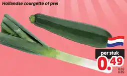 Dekamarkt Hollandse courgette of prei aanbieding