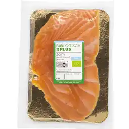 PLUS Biologisch PLUS Gerookte zalm getrancheerd aanbieding