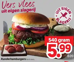 Dekamarkt Runderhamburgers aanbieding